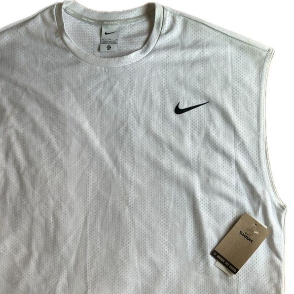 NIKE SWIM Mesh Crop Tank Top Men's S White Tee Urban Outfitters Exclusive NWT - Picture 5 of 10